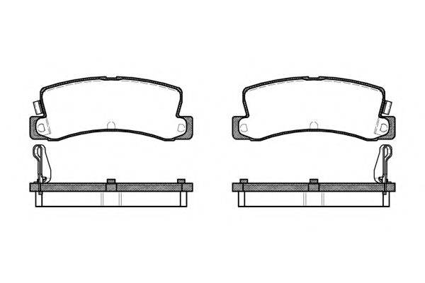 KAWE 021404 Комплект гальмівних колодок, дискове гальмо