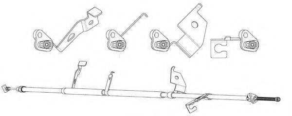 KAWE FA02285 Трос, стоянкова гальмівна система