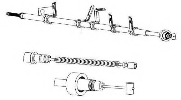 KAWE HY02111 Трос, стоянкова гальмівна система