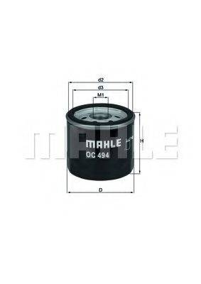 MAHLE ORIGINAL OC494 Масляний фільтр