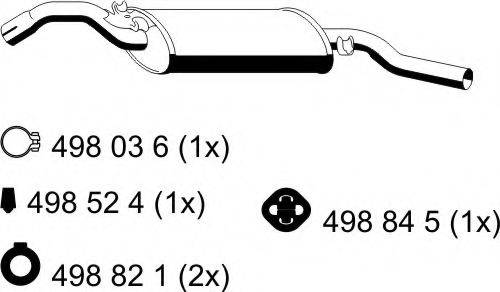 ERNST 132190 Глушник вихлопних газів кінцевий