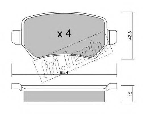 FRI.TECH. 5581 Комплект гальмівних колодок, дискове гальмо