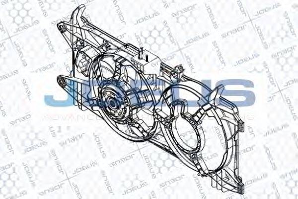 JDEUS EV847600 Вентилятор, охолодження двигуна