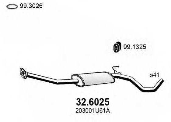 ASSO 326025 Середній глушник вихлопних газів