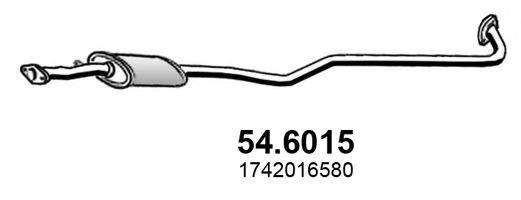 ASSO 546015 Середній глушник вихлопних газів