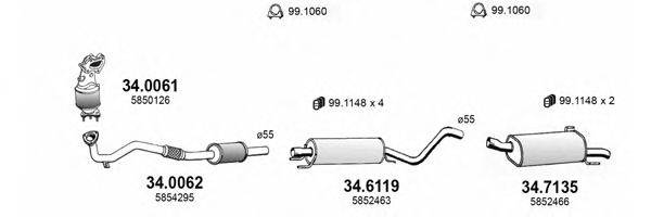 ASSO ART3114 Система випуску ОГ