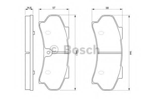 BOSCH 0986424045 Комплект гальмівних колодок, дискове гальмо