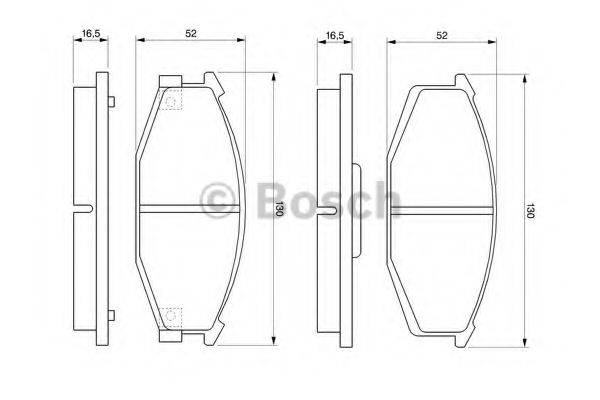 BOSCH 0986468320 Комплект гальмівних колодок, дискове гальмо