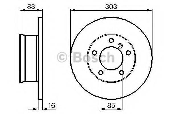 BOSCH 0986479C84 гальмівний диск
