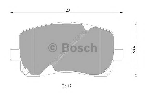 BOSCH 0986AB1377 Комплект гальмівних колодок, дискове гальмо
