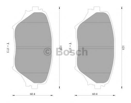 BOSCH 0986AB2383 Комплект гальмівних колодок, дискове гальмо