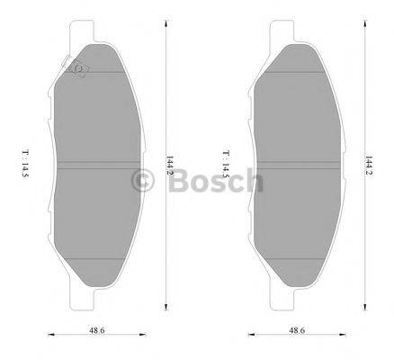 BOSCH 0986AB2777 Комплект гальмівних колодок, дискове гальмо