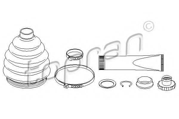 TOPRAN 111664 Комплект пильника, приводний вал