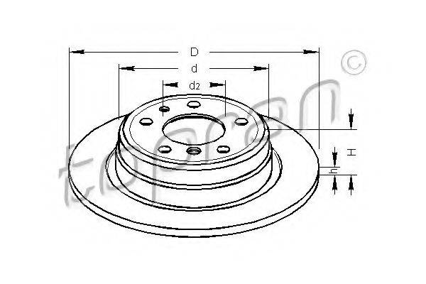 TOPRAN 500562 гальмівний диск