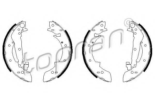 TOPRAN 720341 Комплект гальмівних колодок