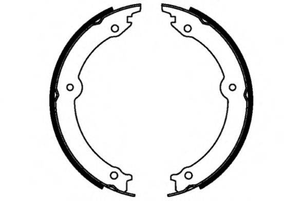 E.T.F. 090709 Комплект гальмівних колодок; Комплект гальмівних колодок, стоянкова гальмівна система