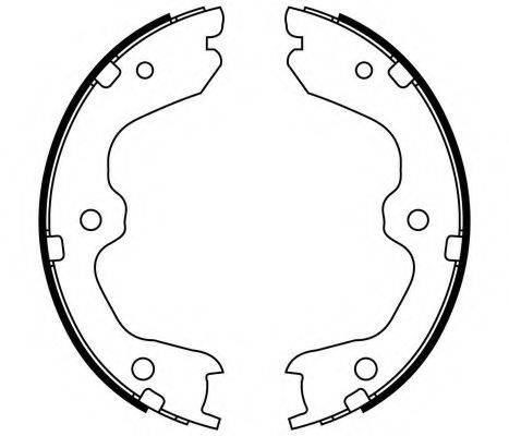 E.T.F. 090717 Комплект гальмівних колодок; Комплект гальмівних колодок, стоянкова гальмівна система
