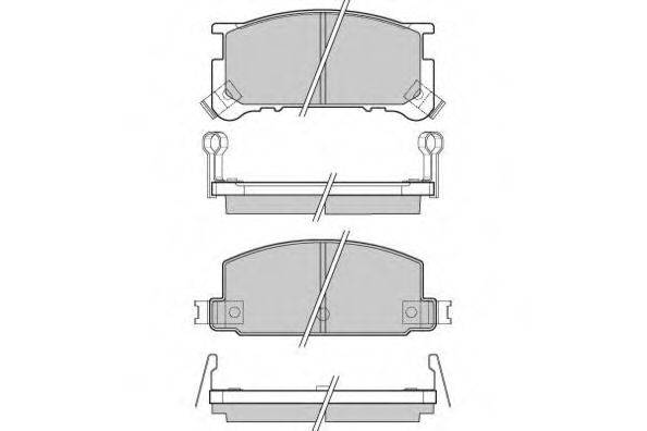 E.T.F. 120285 Комплект гальмівних колодок, дискове гальмо