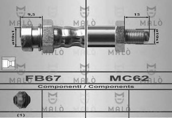 MALO 80532 Гальмівний шланг