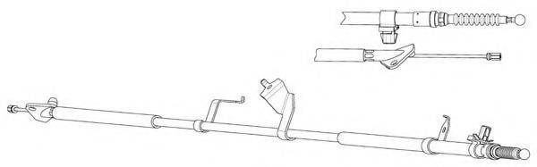 CEF TO02203 Трос, стоянкова гальмівна система