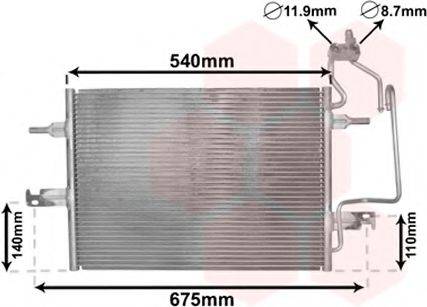 VAN WEZEL 37005349 Конденсатор, кондиціонер