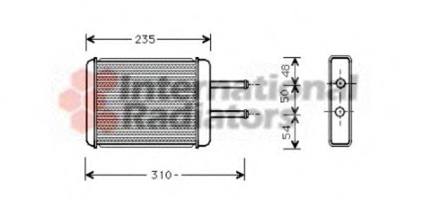 VAN WEZEL 82006069 Теплообмінник, опалення салону