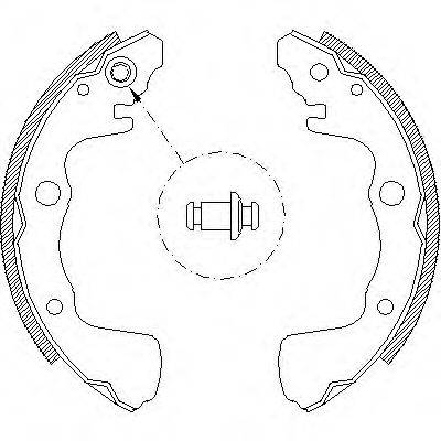WOKING Z437300 Комплект гальмівних колодок