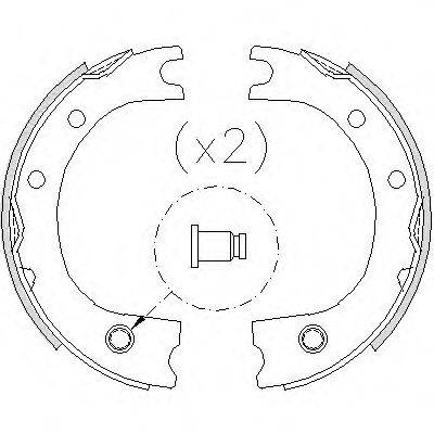 WOKING Z472500 Комплект гальмівних колодок, стоянкова гальмівна система