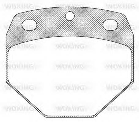 WOKING JSA715300 Комплект гальмівних колодок, дискове гальмо