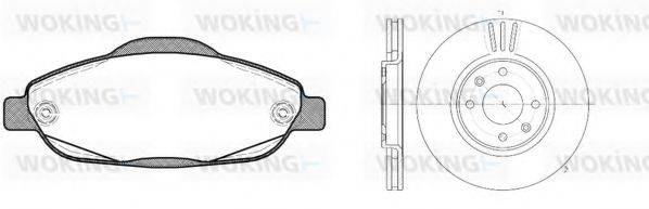 WOKING 81223300 Комплект гальм, дисковий гальмівний механізм
