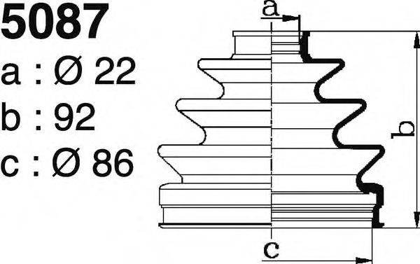 DEPA 5087 Комплект пильника, приводний вал