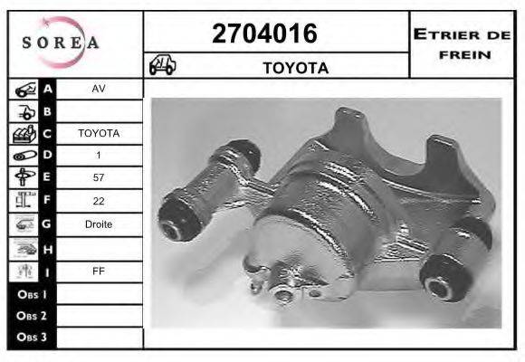 EAI 2704016 Гальмівний супорт