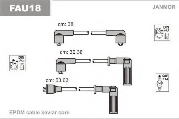 JANMOR FAU18 Комплект дротів запалювання