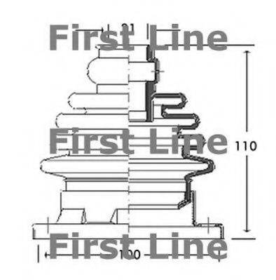FIRST LINE FCB2754 Пильовик, приводний вал