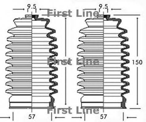 FIRST LINE FSG3110 Пильовик, рульове управління