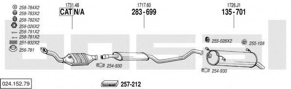 BOSAL 02415279 Система випуску ОГ