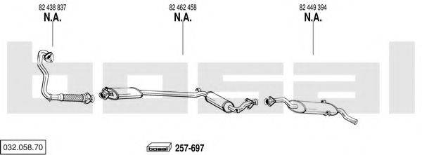 BOSAL 03205870 Система випуску ОГ