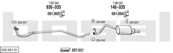 BOSAL 03206151 Система випуску ОГ
