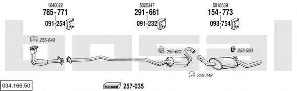 BOSAL 03416650 Система випуску ОГ