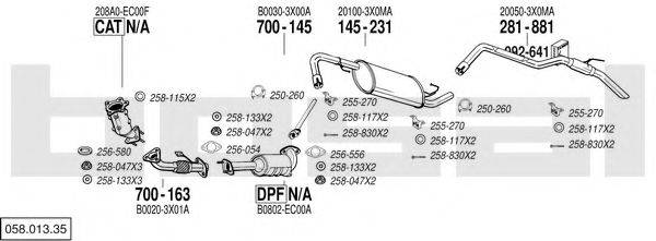 BOSAL 05801335 Система випуску ОГ