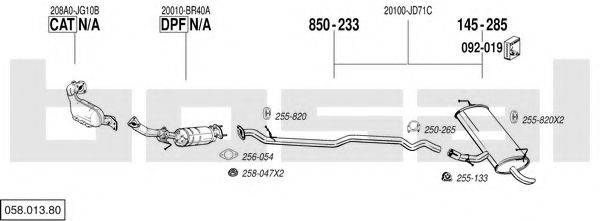 BOSAL 05801380 Система випуску ОГ
