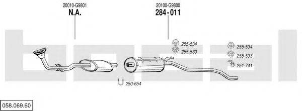 BOSAL 05806960 Система випуску ОГ