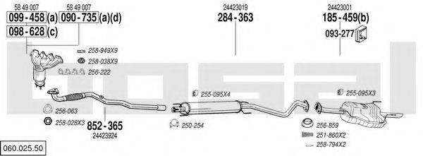 BOSAL 06002550 Система випуску ОГ