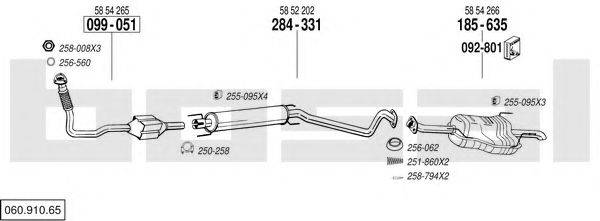 BOSAL 06091065 Система випуску ОГ