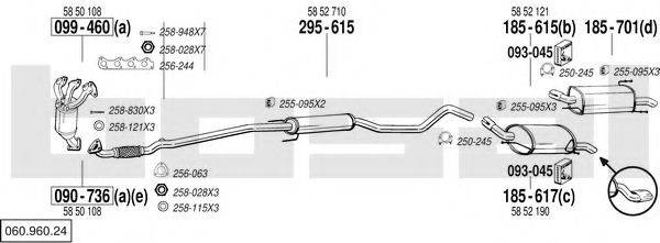 BOSAL 06096024 Система випуску ОГ
