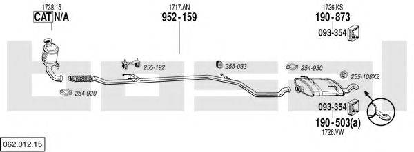BOSAL 06201215 Система випуску ОГ