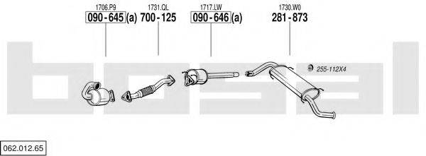 BOSAL 06201265 Система випуску ОГ