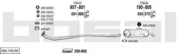 BOSAL 06210550 Система випуску ОГ
