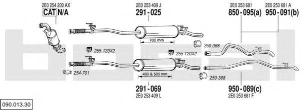 BOSAL 09001330 Система випуску ОГ