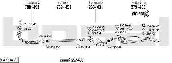 BOSAL 09021060 Система випуску ОГ